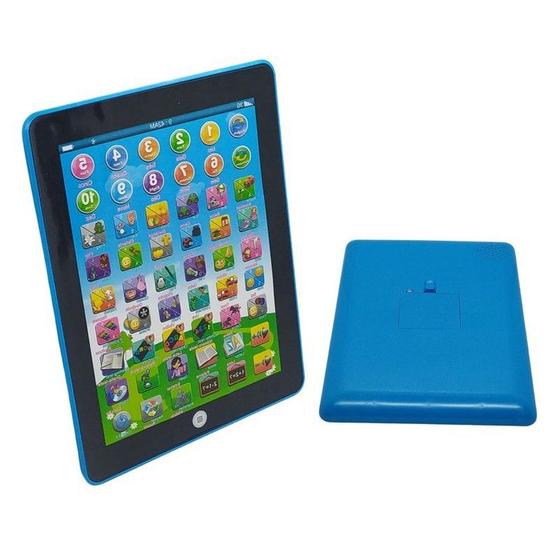 Imagem de Tablet Interativo Educativo Infantil Didático 54 Funções Inglês Português Azul Wellkids