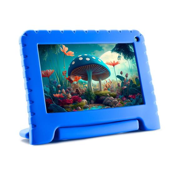 Imagem de Tablet Kid Pad 7 pol Quad Core 64GB 4GB RAM Android 13 Azul Multi - NB410