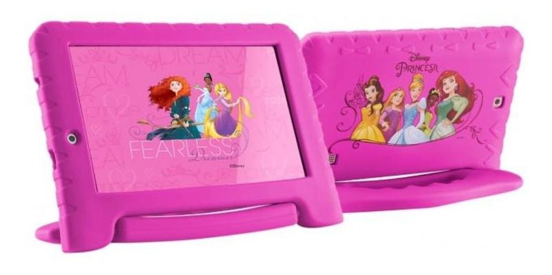 Imagem de Tablet Kid Pad Princesas Infantil Rosa Com Case Emborrachado