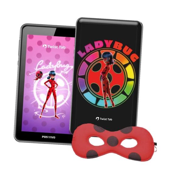 Imagem de Tablet Miraculous Ladybug Controle Parental e Localização 64GB 7'' Positivo