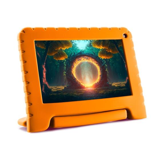 Imagem de Tablet Multi Kid Pad com Controle Parental Tela 7 pol 4GB RAM 64GB Android 13 Quad Core + Case + Wi-fi - NB412