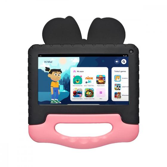 Imagem de Tablet Multi Minnie com Controle Parental 7 pol 4GB RAM 64GB Android 13 Quad Core + Case + Wi-fi - NB414