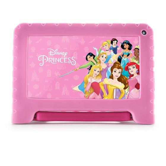 Imagem de Tablet Multi Princesas com Controle Parental 7 pol 4GB RAM 64GB Android 13 Quad Core + Case + Wi-fi - NB418