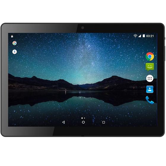 Imagem de Tablet Multilaser M10A Lite 3G Quad Core Android 7 Dual Câm 2/5MP 10'' 8Gb Bluetooth Preto NB267