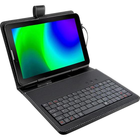 Imagem de Tablet Multilaser M7 32gb 3G Função Celular Dual Chip 1GB RAM 7" Polegadas LCD Nb360 + Capa Teclado Galaxy