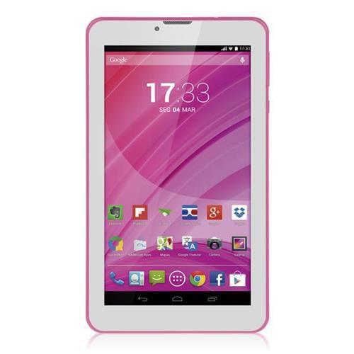 Imagem de Tablet Multilaser M7 3G, Quad Core, Tela 7", 8GB de Memória, Dual Chip, Wi-Fi, Rosa - NB225