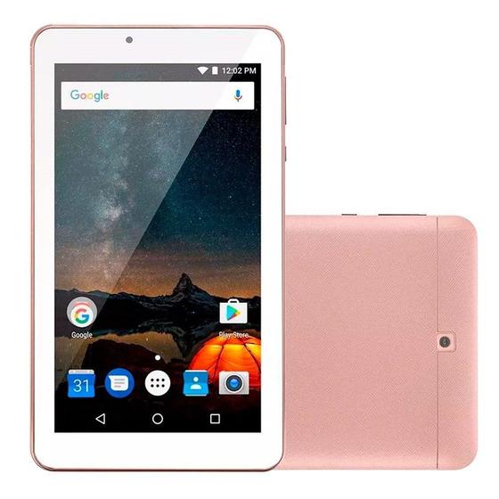 Imagem de Tablet Multilaser M7-S, Rosa, Tela 7", WiFi, Android 7.0, 2MP 8GB