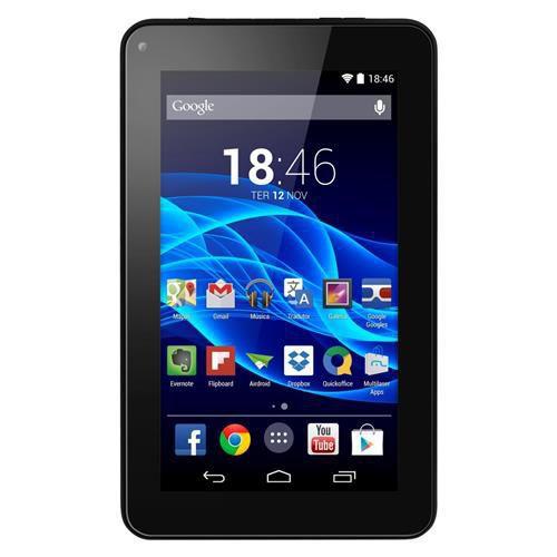 Imagem de Tablet Multilaser M7s Tela 7 Android 4.4 Quad Core 1.2GHz Câmera 8GB Wi-Fi Preto - NB184