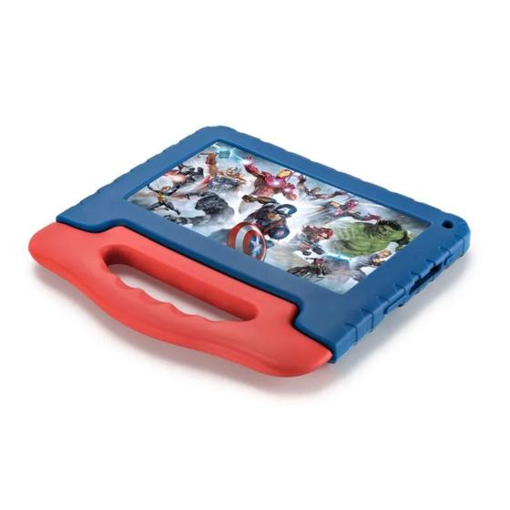 Imagem de Tablet para Crianças Vingadores 4GB RAM + 64GB + Tela 7 pol + Case + Wi-fi + Android 13 + Quad Core Multi - NB417