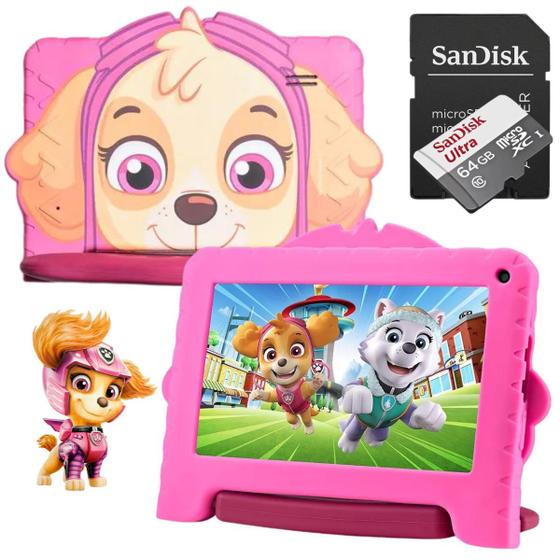 Imagem de Tablet Patrulha Canina SKYE 64GB 4GB Ram + Cartão de Memória 64Gb Incluso 