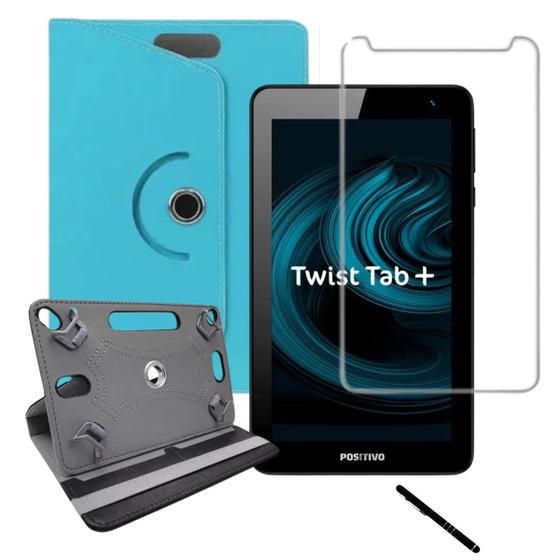 Imagem de Tablet Positivo Twist 64Gb 2Gb Ram Com Capa Giratória Azul e Película Incluso