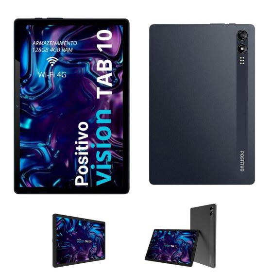 Imagem de Tablet Positivo Vision 10" 4GB Ram 128GB 4G Câmera 13MP