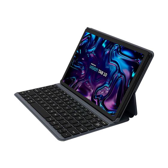 Imagem de Tablet Positivo Vision Tab 10 com Capa Teclado 4GB RAM 128GB 6000mAh 10.1" HD Wifi AC e 4G - Preto