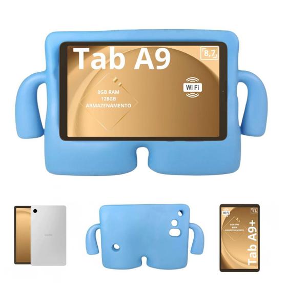 Imagem de Tablet Samsung A9 Wi-fi 128GB 8GB 8.7 C/ Capa Infantil Azul