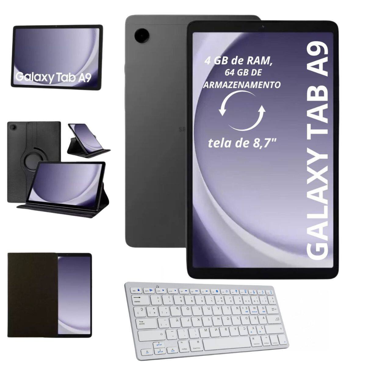 Tablet Samsung Galaxy A9 Chip 4G 64GB 4GB Ram Com Teclado Bluetooth ...