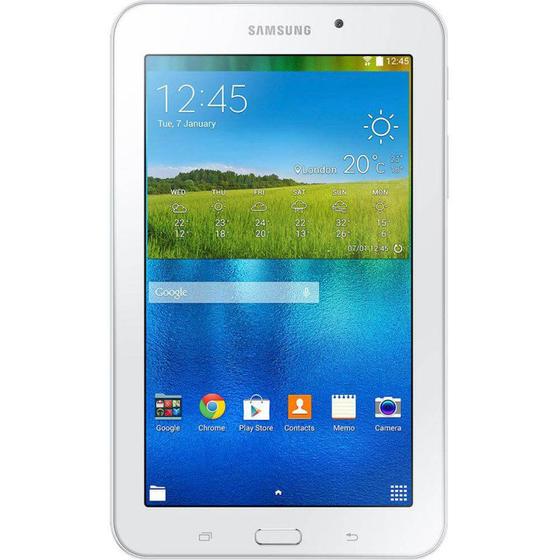 Imagem de Tablet Samsung Galaxy Tab E 7.0" Branco 8GB Wi-Fi Câmera 2MP Quad Core 1 GB de RAM