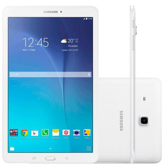 Imagem de Tablet Samsung Galaxy Tab E 9.6 Wi-Fi Android 4.4 Kit Kat Câmera 5MP Branco