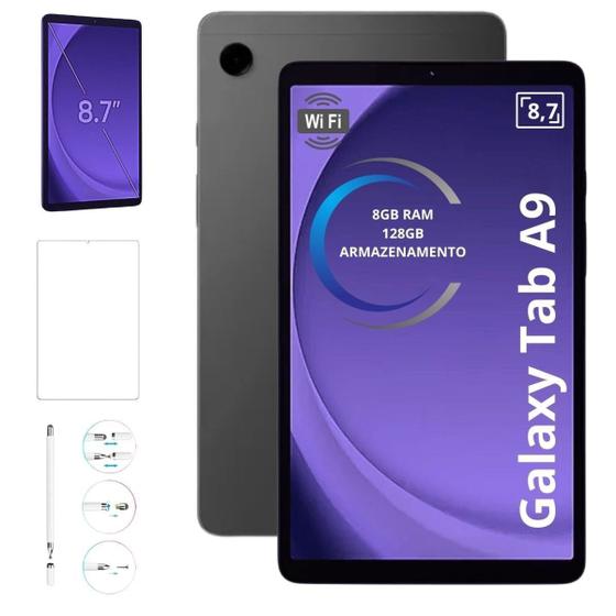 Tablet Samsung Wi-fi A9 128GB 8GB 8.7'' C/ Caneta e Pelicula Tablet Samsung Wi-fi A9 128GB 8GB 8.7'' C/ Caneta e Pelicula