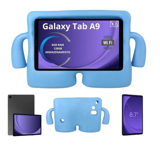 Tablet Samsung Wi-fi A9 128GB 8GB 8.7' C/ Capa Infantil Azul - Tablet ...