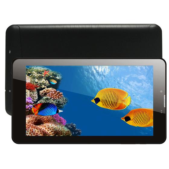 Imagem de Tablet Tela 7" 8GB Android 5.1 Wi-Fi e 3G Fonetab T7G-12P Preto Braview