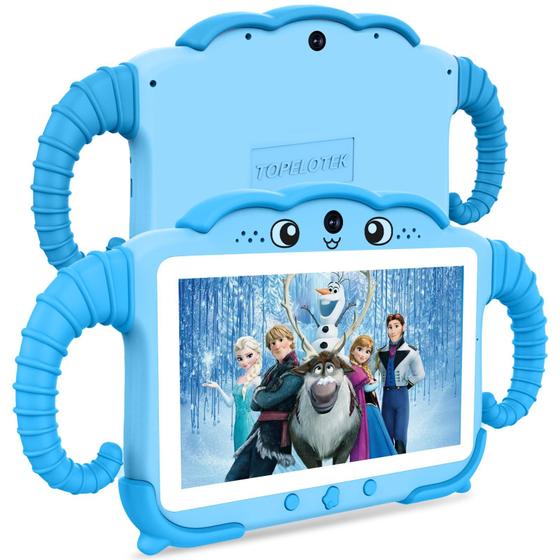 Imagem de Tablet TOPELOTEK Kids de 7 polegadas e 32 GB WiFi com controle parental azul