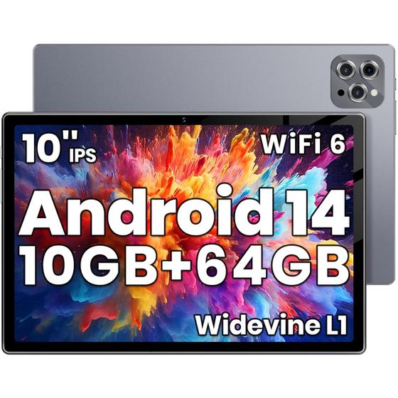 Imagem de Tablet Tuotatop 2024 10.1" Android 14 10 GB RAM 64 GB ROM 5G