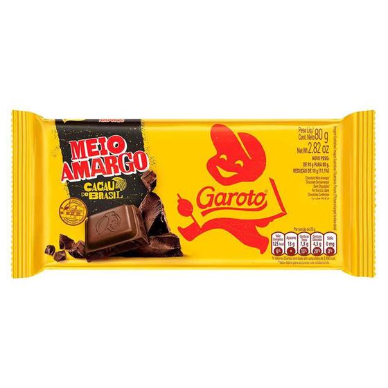 Imagem de Tablete Cacau Brasil Meio Amargo 80g - Garoto