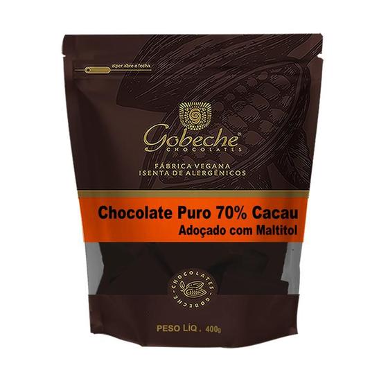 Imagem de Tabletes Chocolate Puro 70% Cacau Gobeche - Adoçado com Maltitol - 400g