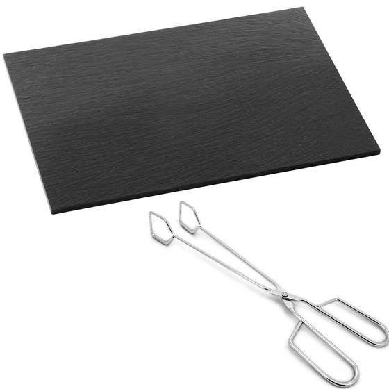 Imagem de Tabua de Ardosia com Pinça para grelhados 30 CM