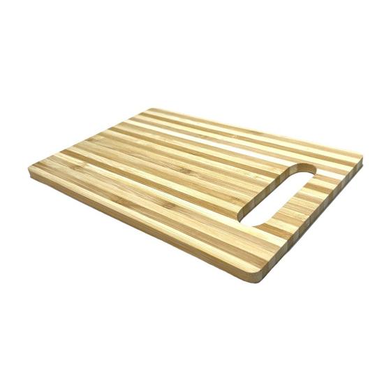 Imagem de Tábua De Bambu C/Alça Para Corte Cozinha Pequena 24x16cm