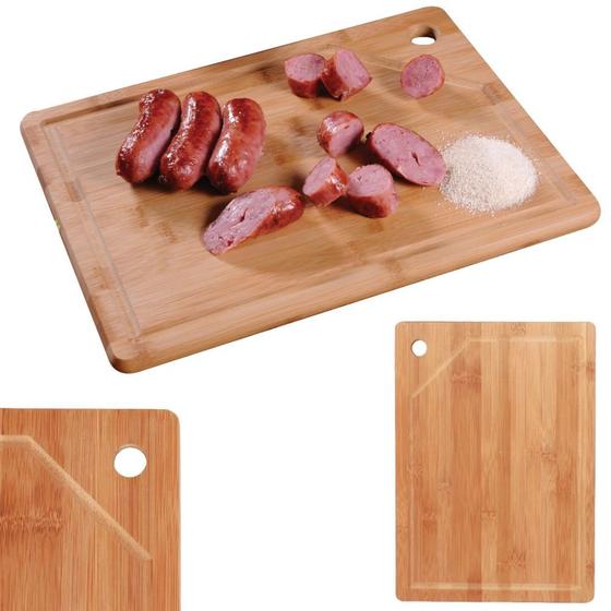 Imagem de Tabua de Carne Churrasco Retangular em Bambu Mor