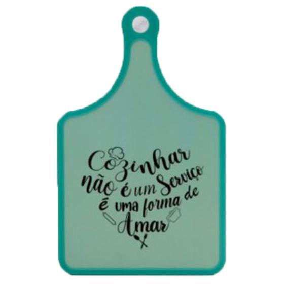 Imagem de Tábua de Corte com Cabo 30x19cm Praticidade na Cozinha - AD