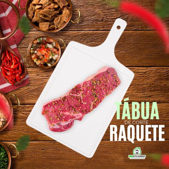 Imagem de Tábua de Corte Grande Lisa com Alça para Cozinha Churrasco