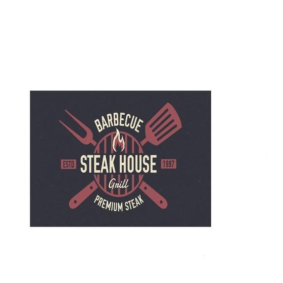 Imagem de Tábua De Corte Retangular Steak House Vidro Casa Cozinha 