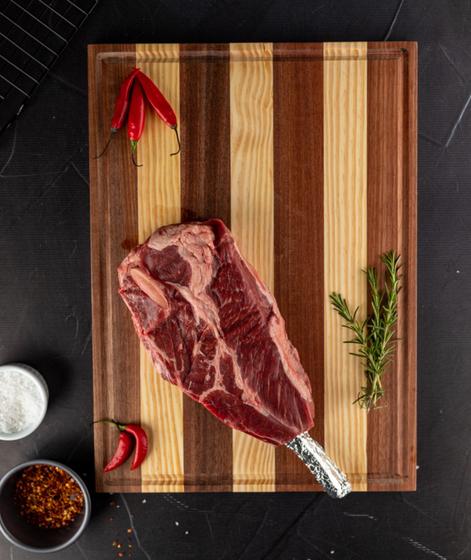 Imagem de Tábua de Cozinha para Corte de Carnes e Vegetais Churrasco