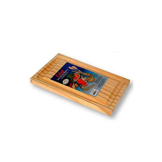 Imagem de Tábua de Madeira Retangular com Canaleta 28x17cm