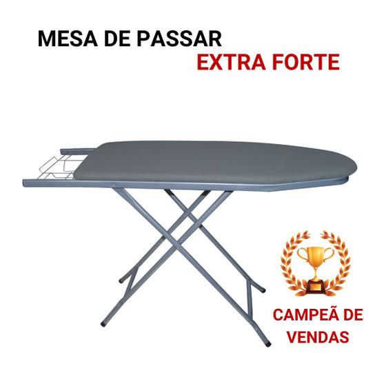 Tábua de Passar Passadeira Mesa Extra Forte Dobrável com Porta Ferro 3 Níveis de Altura Someway Menor preço em Tábua de Passar Passadeira Mesa Extra Forte Dobrável com Porta Ferro 3 Níveis de Altura Someway