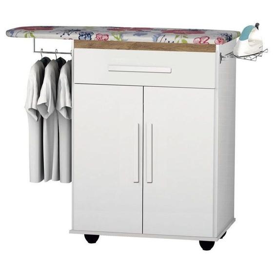 Imagem de Tábua de passar Roupa Bella Branco Brilho com Canelato - Trinobél Móveis