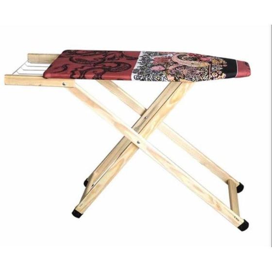 Tábua De Passar Roupa Desmontável De Madeira Grande Com Estampa Colorida é ruim? Tábua De Passar Roupa Desmontável De Madeira Grande Com Estampa Colorida é boa?