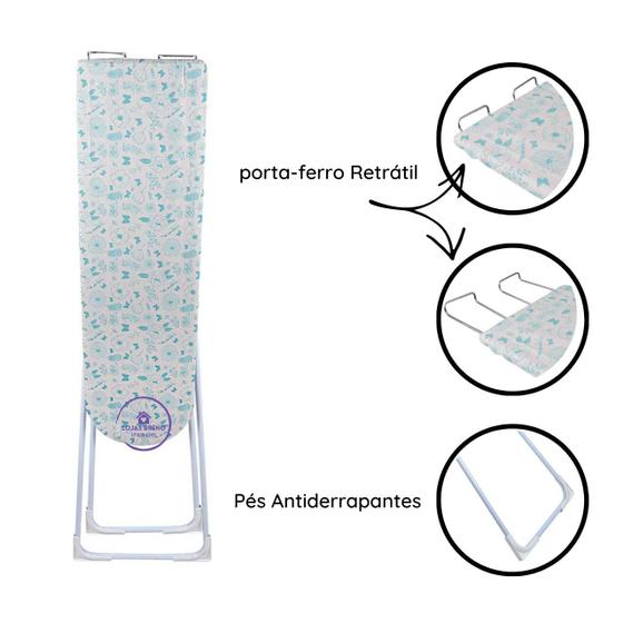 Tábua de Passar Roupa Dobrável Portátil Porta Ferro Retrátil Menor preço em Tábua de Passar Roupa Dobrável Portátil Porta Ferro Retrátil
