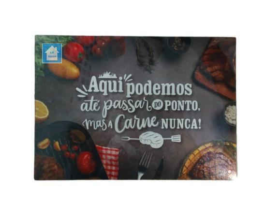 Imagem de Tabua de Vidro Churrasco Legumes Frutas Carne Cozinha