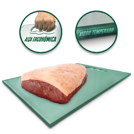 Tabua De Vidro Para Carnes Temperado Resistente A Queda 8Mm Menor preço em Tabua De Vidro Para Carnes Temperado Resistente A Queda 8Mm