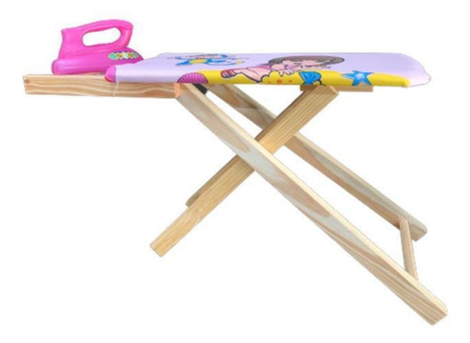 Tábua Infantil De Passar Roupa De Madeira Com Ferrinho - Menina ...