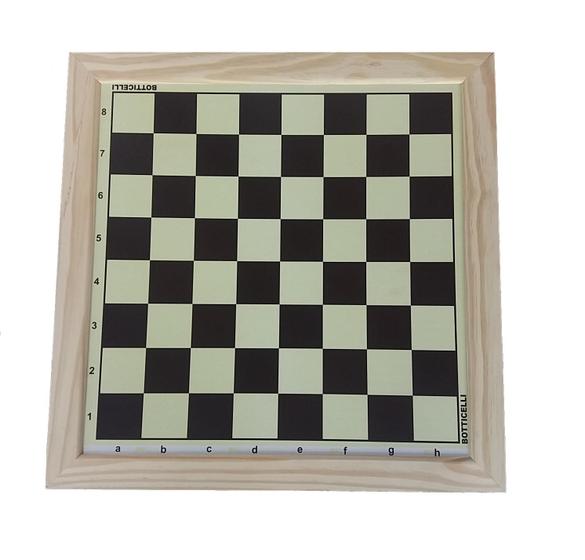 Imagem de Tabuleiro oficial para xadrez e damas madeira serigrafado 50x50 cm