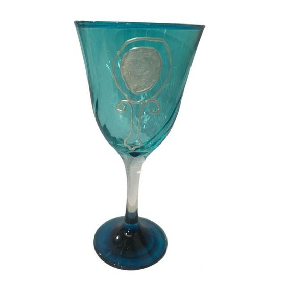 Imagem de Taça Azul Iemanjá Lirio Abebê Super luxo 330 ml -Vidro