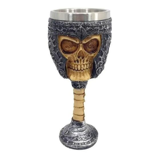 Imagem de Taça Caveira Gladiador Copo Cálice Vinho Medieval 200 Ml