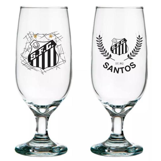 Imagem de Taca cerveja floripa 300 ml santos luva com 2 (7898919013531)