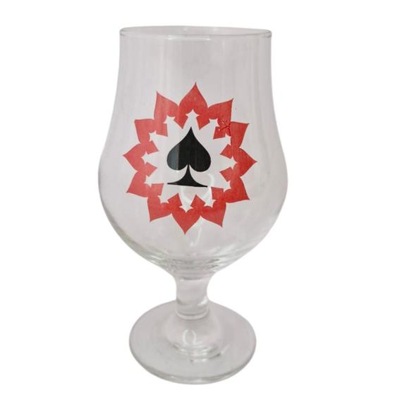 Imagem de Taça Copo Cerveja Vidro Naipe Espada 400Ml + Presente
