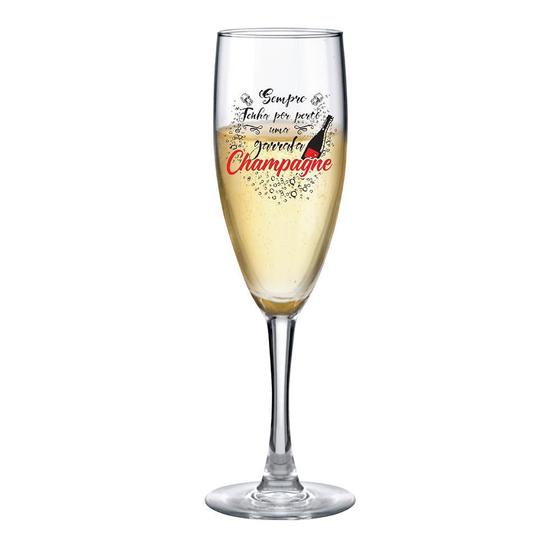 Imagem de Taça de Champagne Frases Divertidas Sempre Bourbon 150ml
