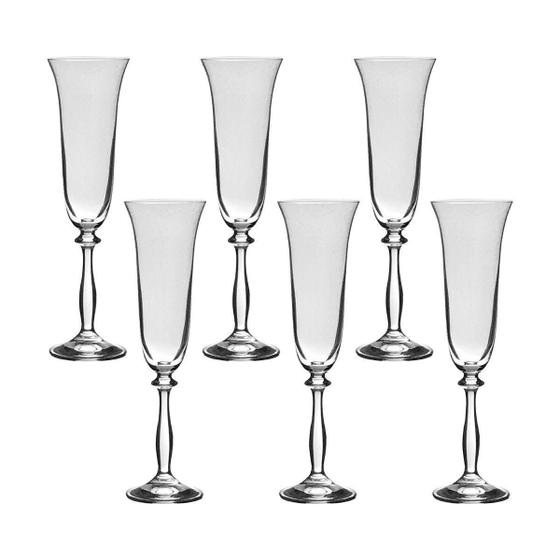 Imagem de Taça de Cristal Bohemia Para Champanhe 190 ml Angela 6 Peças